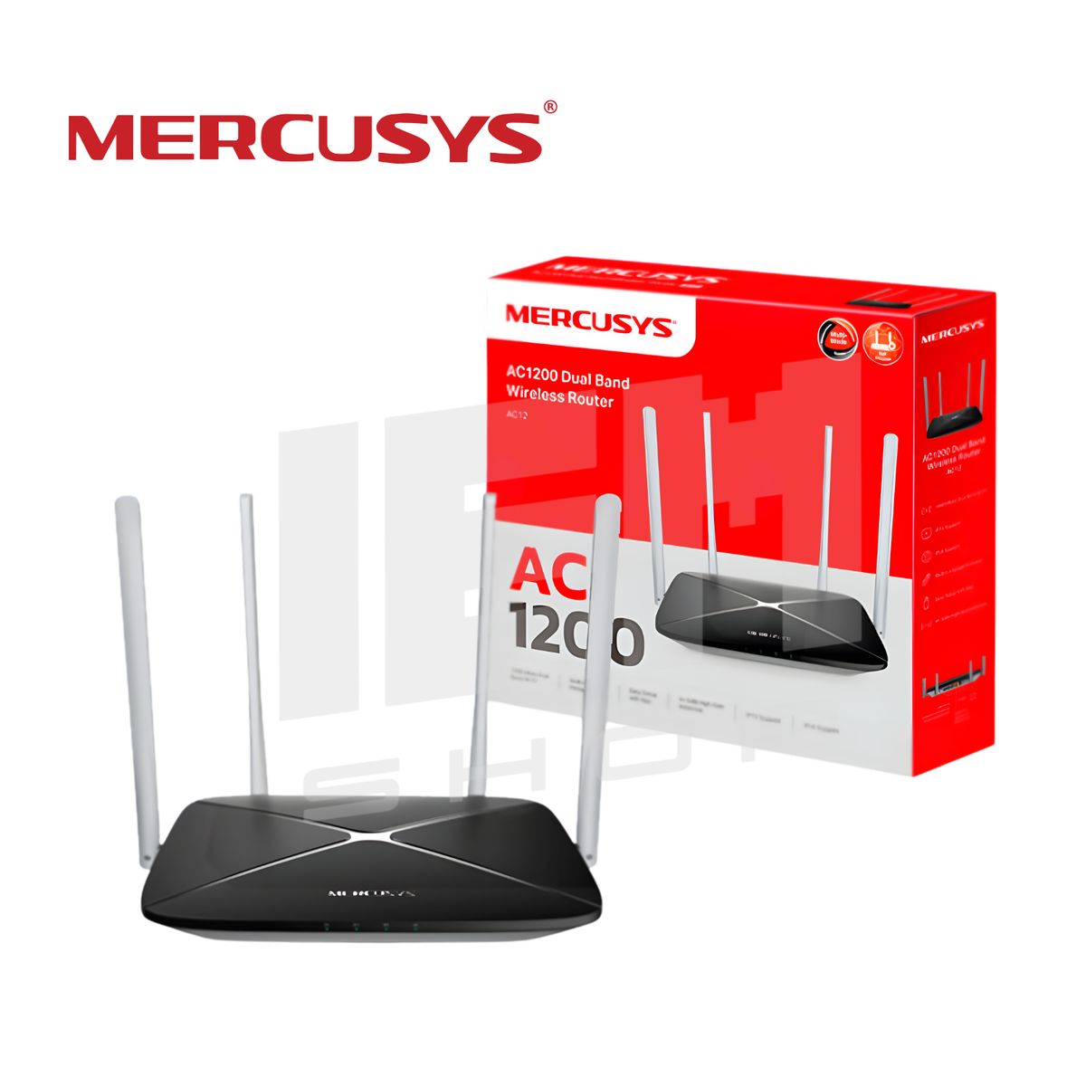 MERCUSYS - Router Inalámbrico Mercusys AC12 Banda Dual AC1200