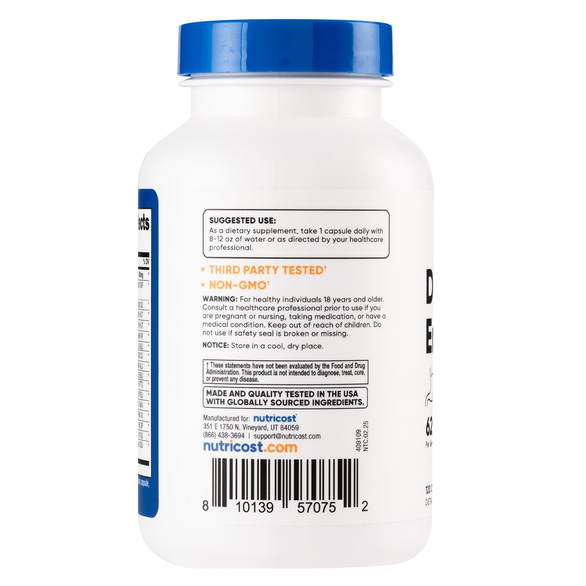 NUTRICOST - Enzimas Digestivas - 120 Cápsulas