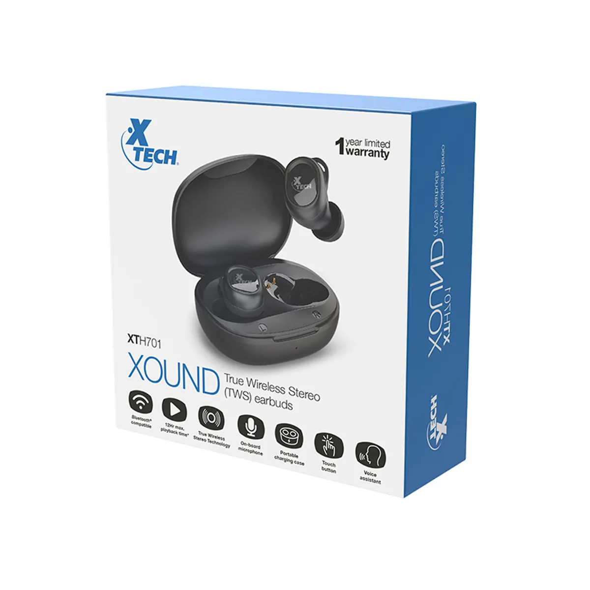 XTECH - Auriculares Inalámbricos Xtech Xth-701 - Sonido Envolvente Para Móviles, Tabletas Y Audio