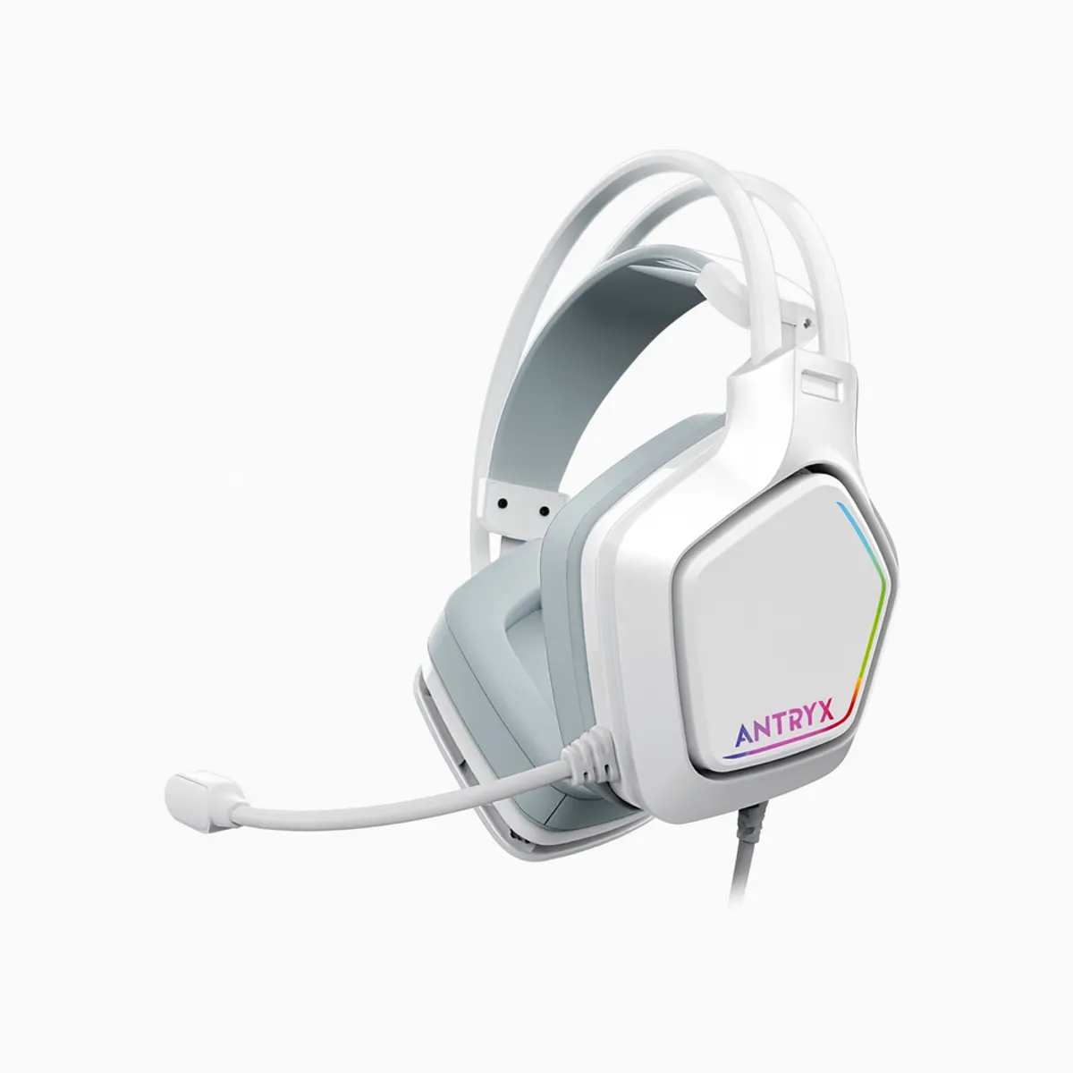 ANTRYX - Auriculares Gaming Antryx Enigma Se 7.1 Con Vibración Y Rgb, Usb, Color Blanco - Sonido En