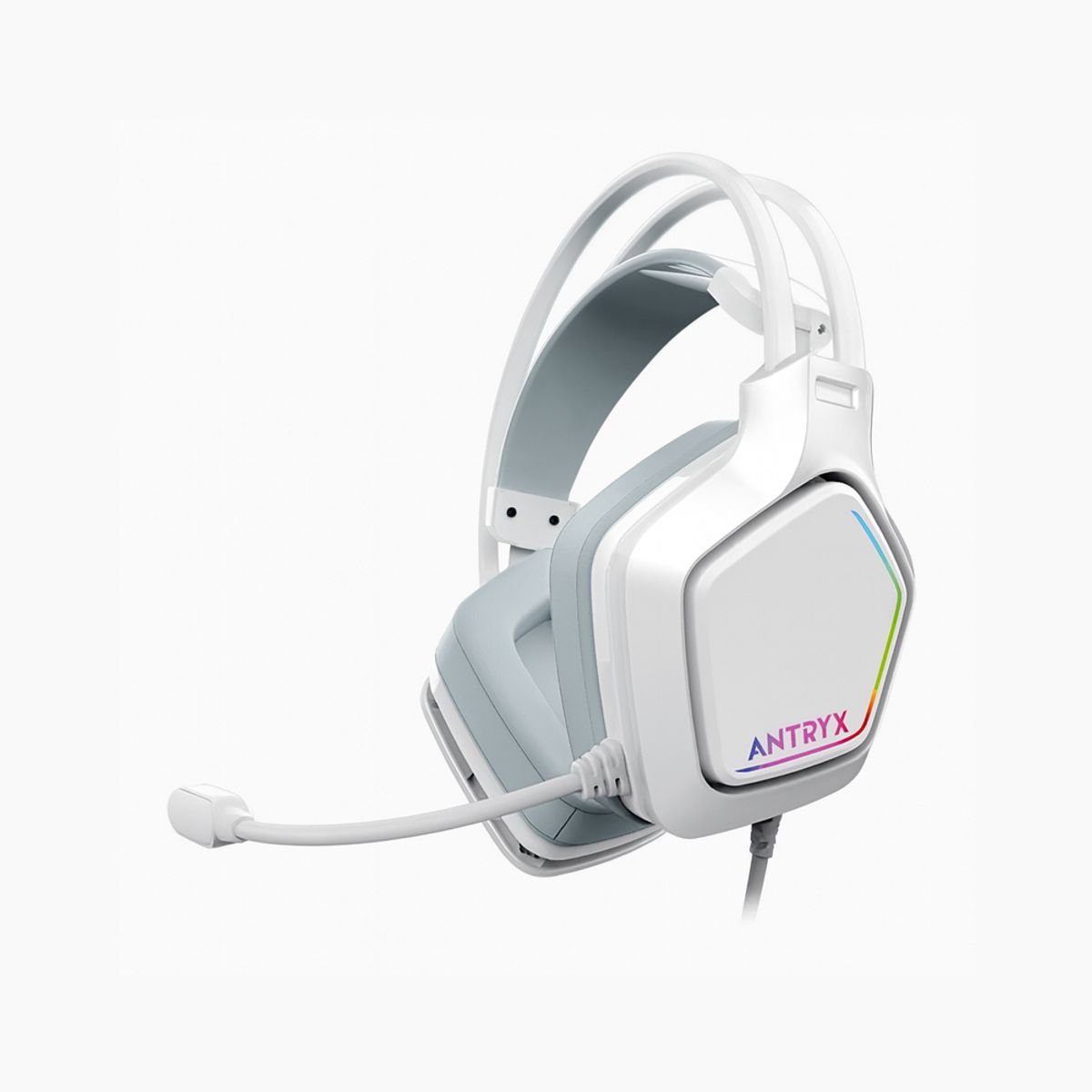 ANTRYX - Auriculares Gaming Antryx Enigma Se 7.1 Con Vibración Y Rgb, Usb, Color Blanco - Sonido En