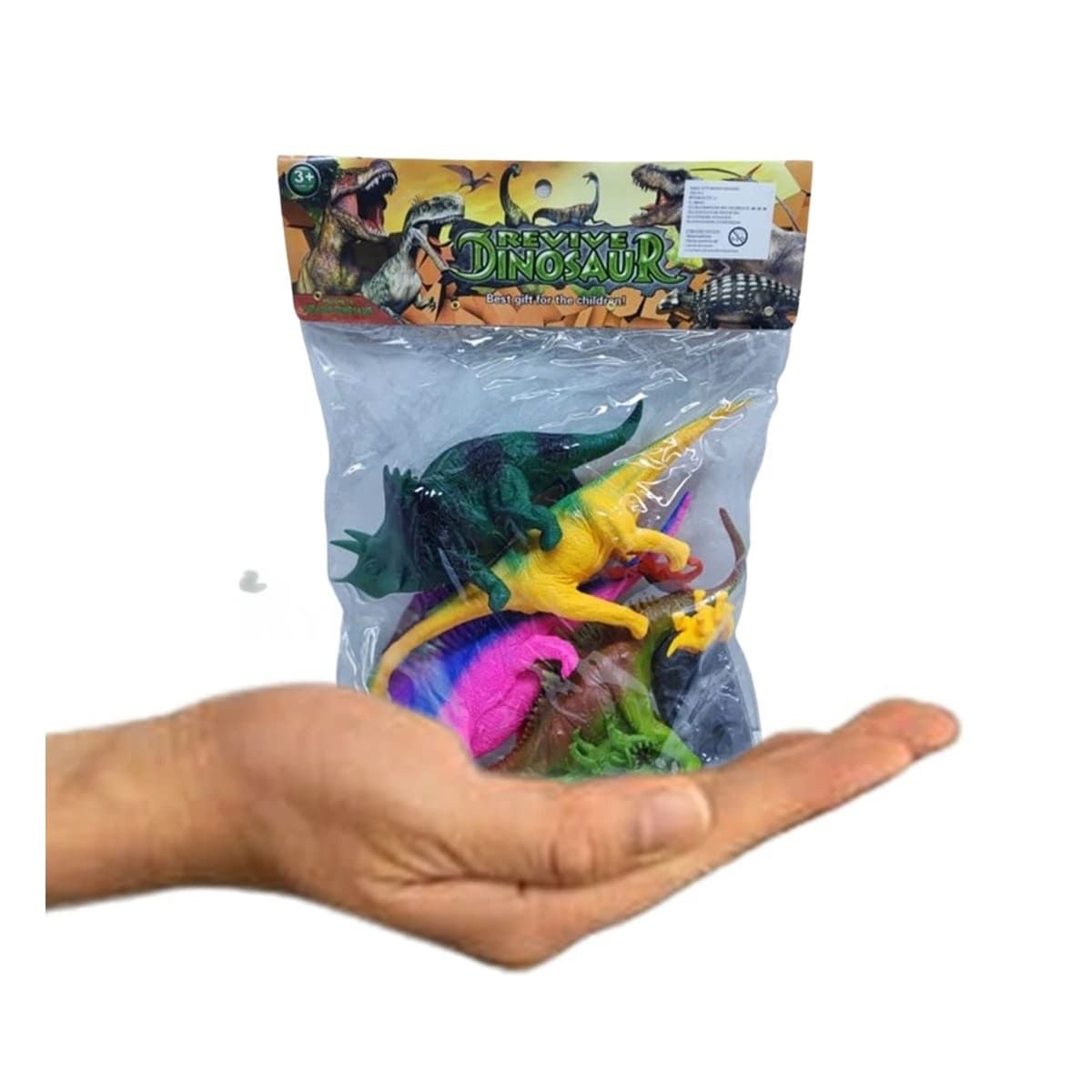 GENERICO - Pack4 Set de Juguetes de Dinosaurios en Multicolor