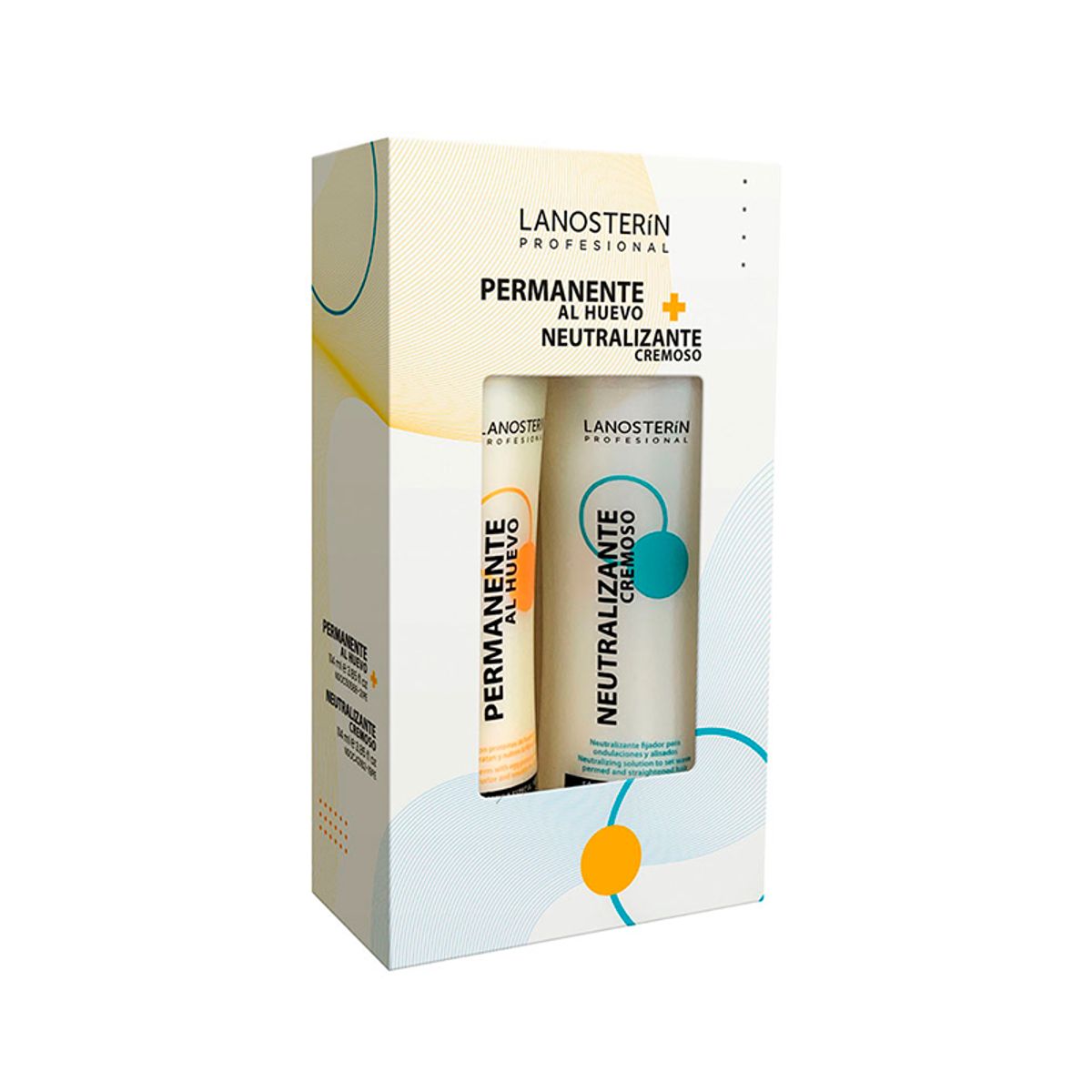 LANOSTERIN - Lanosterin Permanente al Huevo 114 ml + Neutralizante Cremoso 114 ml - Rizos Permanentes y Definidos