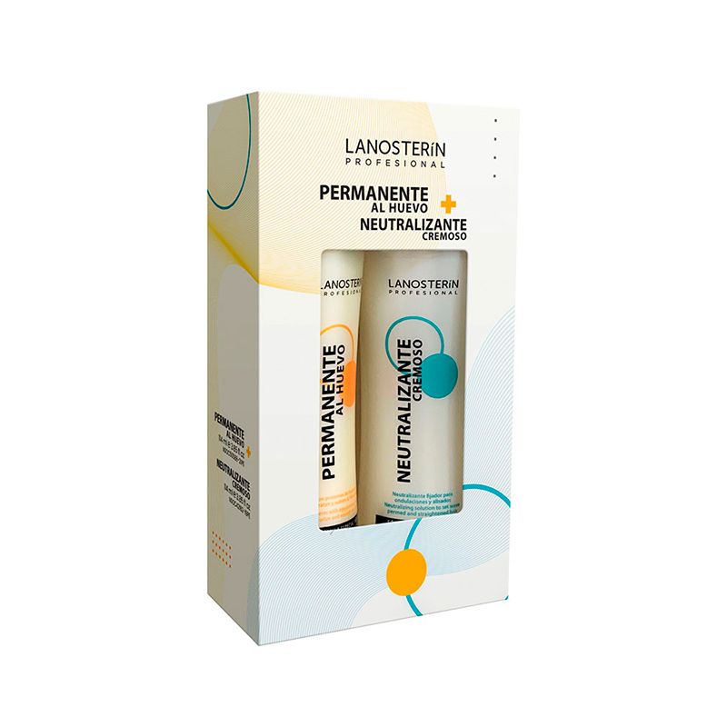 LANOSTERIN - Lanosterin Permanente al Huevo 114 ml + Neutralizante Cremoso 114 ml - Rizos Permanentes y Definidos