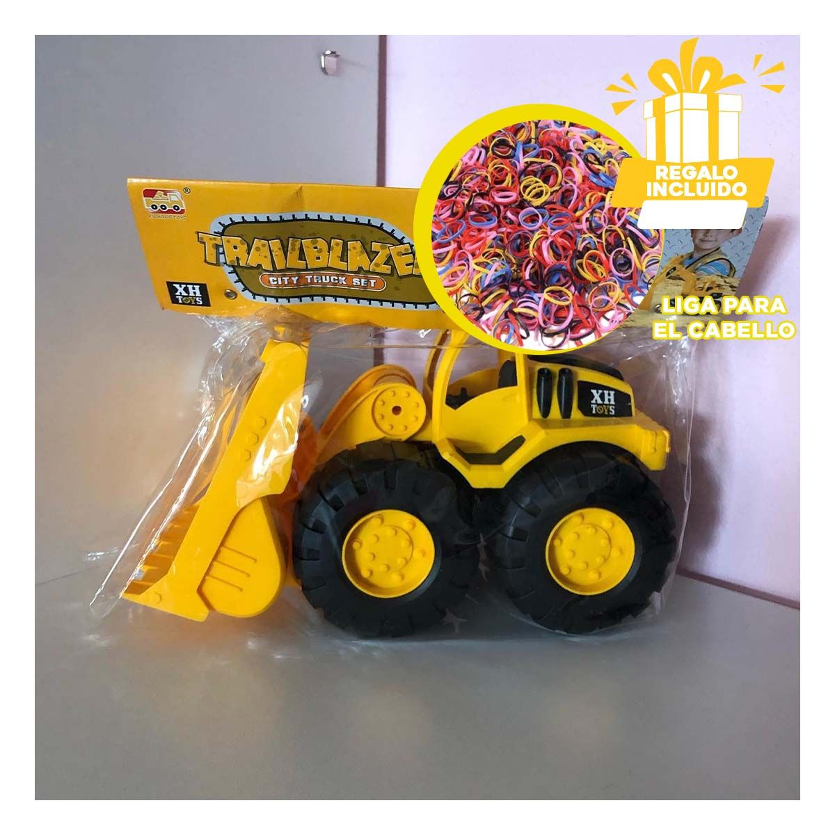 GENERICO - Pack12 Maquina de Juguete para Construir Y+Ligas de Regalo