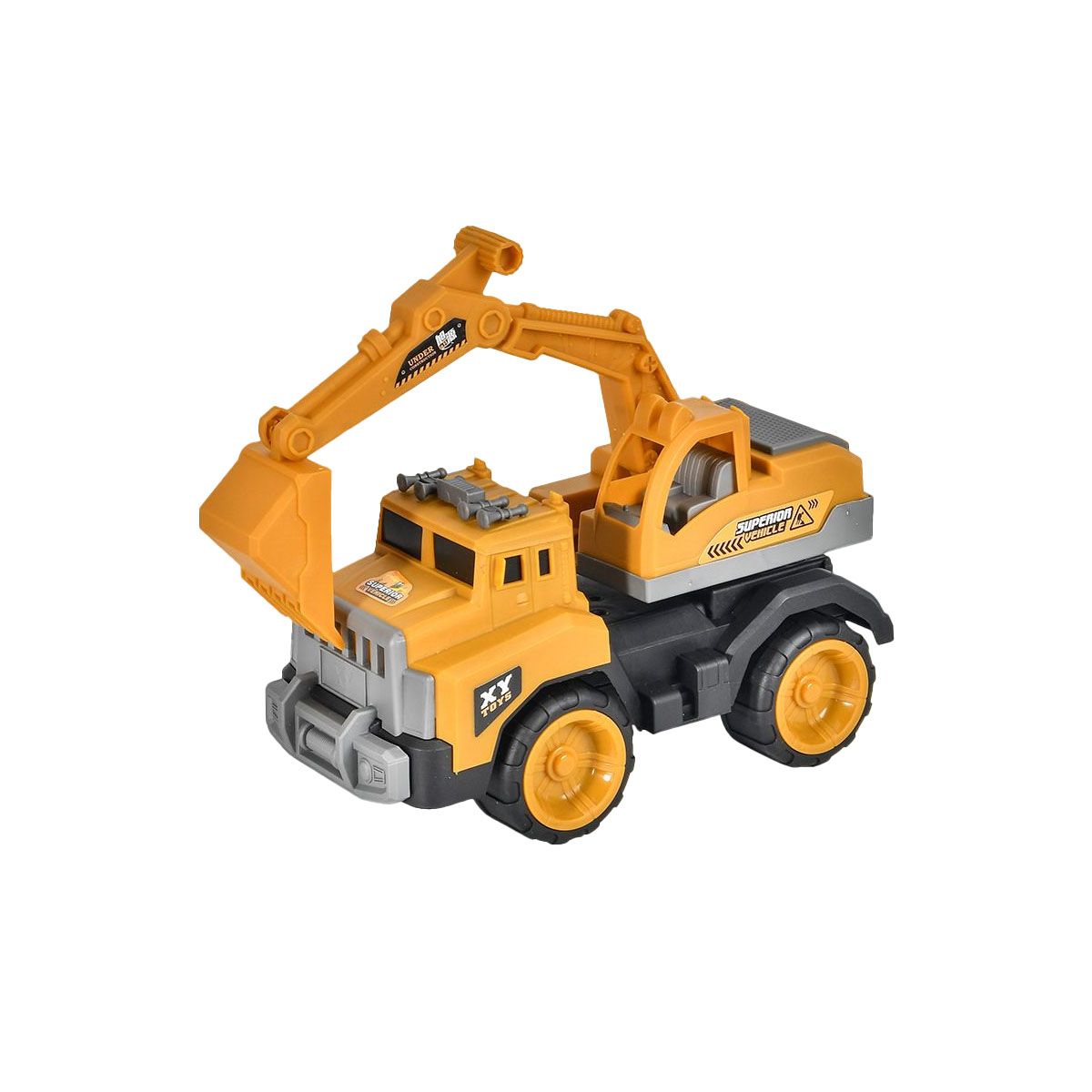 GENERICO - Excavadora de Juguete con Brazo Largo Posterior en Amarillo