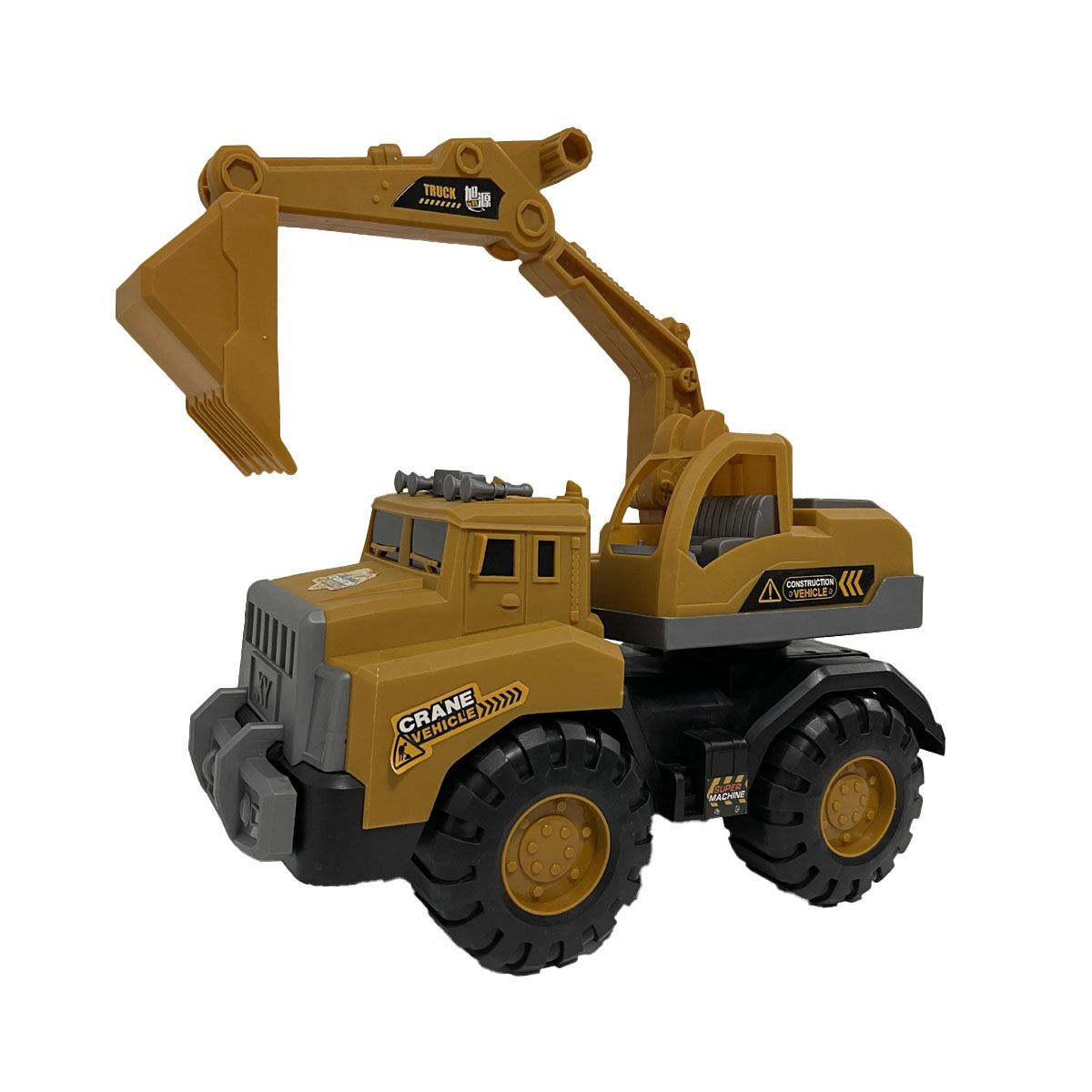 GENERICO - Excavadora de Juguete con Brazo Largo Posterior en Amarillo