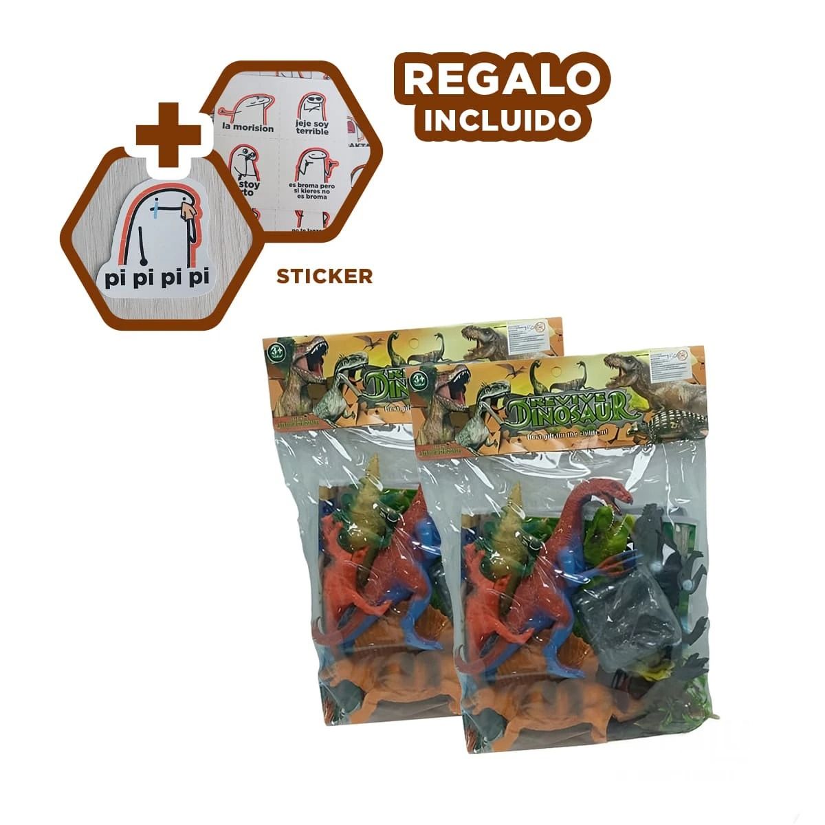 GENERICO - Juguetes con Accesorios de Dinosaurios Y+Regalo Stickers
