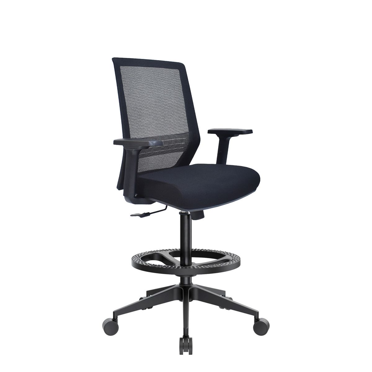 OFIDEAS - Silla Cajero Ergonómico Musk Negro Base Nylon Ofideas