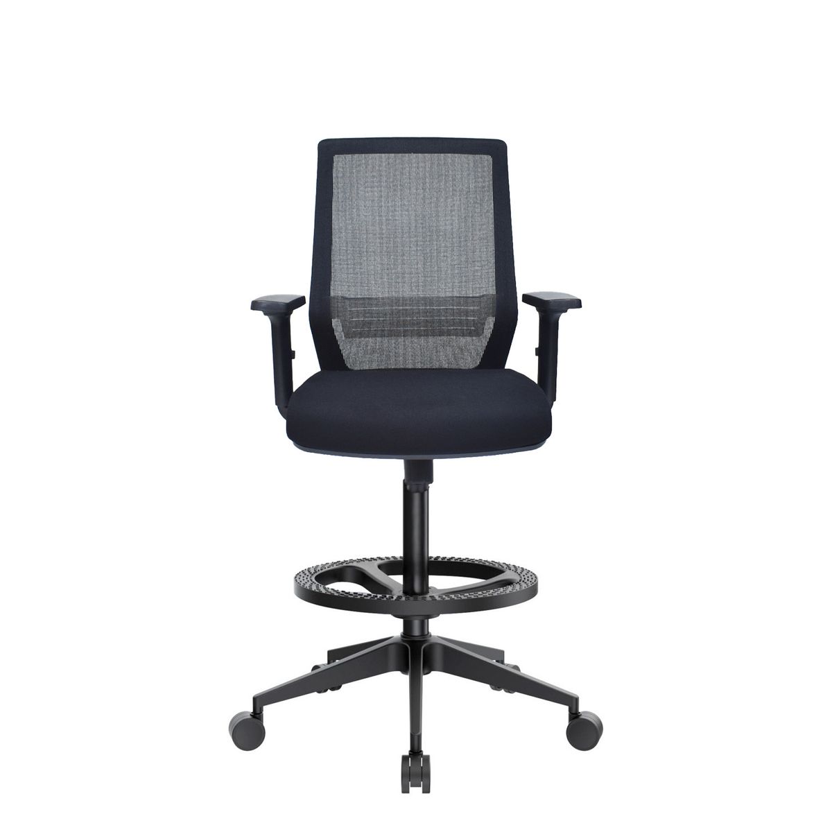 OFIDEAS - Silla Cajero Ergonómico Musk Negro Base Nylon Ofideas