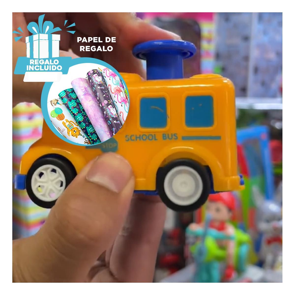 GENERICO - Carritos para Pequenos en Multicolor Y+Papel de Regalo