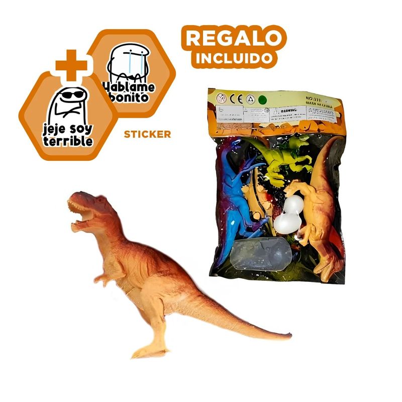 GENERICO - Juguetes con Accesorios de Dinosaurios Y+Regalo Stickers