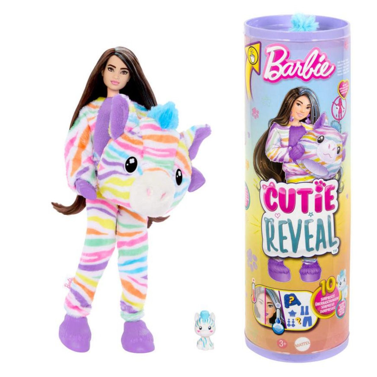 BARBIE - Barbie Cutie Reveal Serie Ensueño Cebra Arcoiris