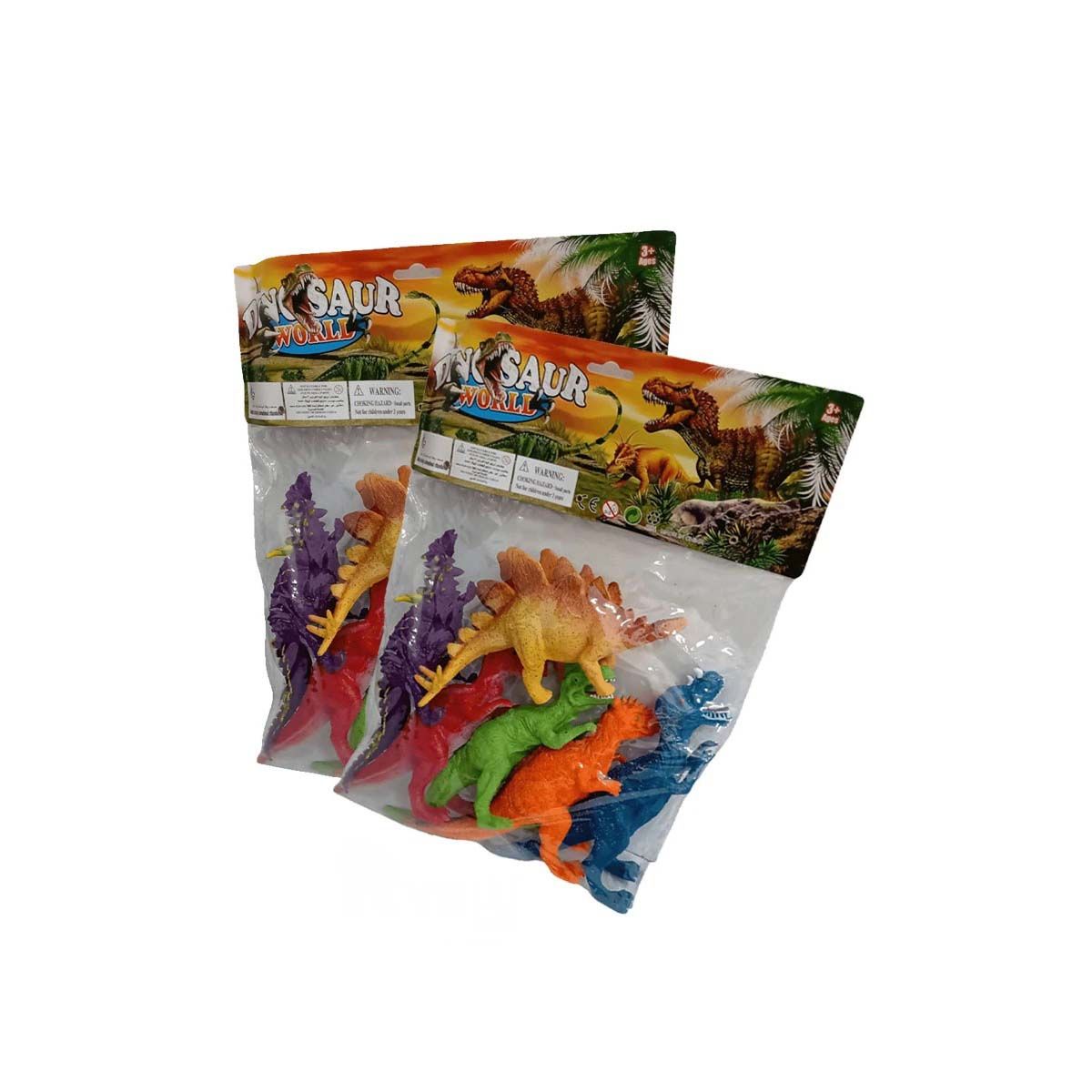 GENERICO - Set Mix de Dinosaurios en Multicolor Y+Papel de Regalo