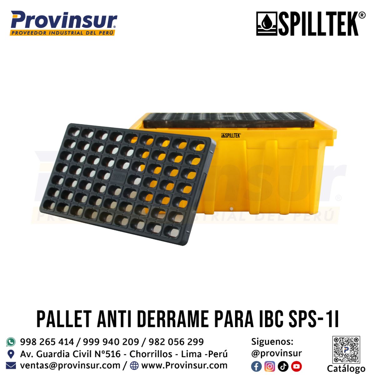 GENERICO - Pallet Anti Derrame para IBC SPS-1ID SPILLTEK