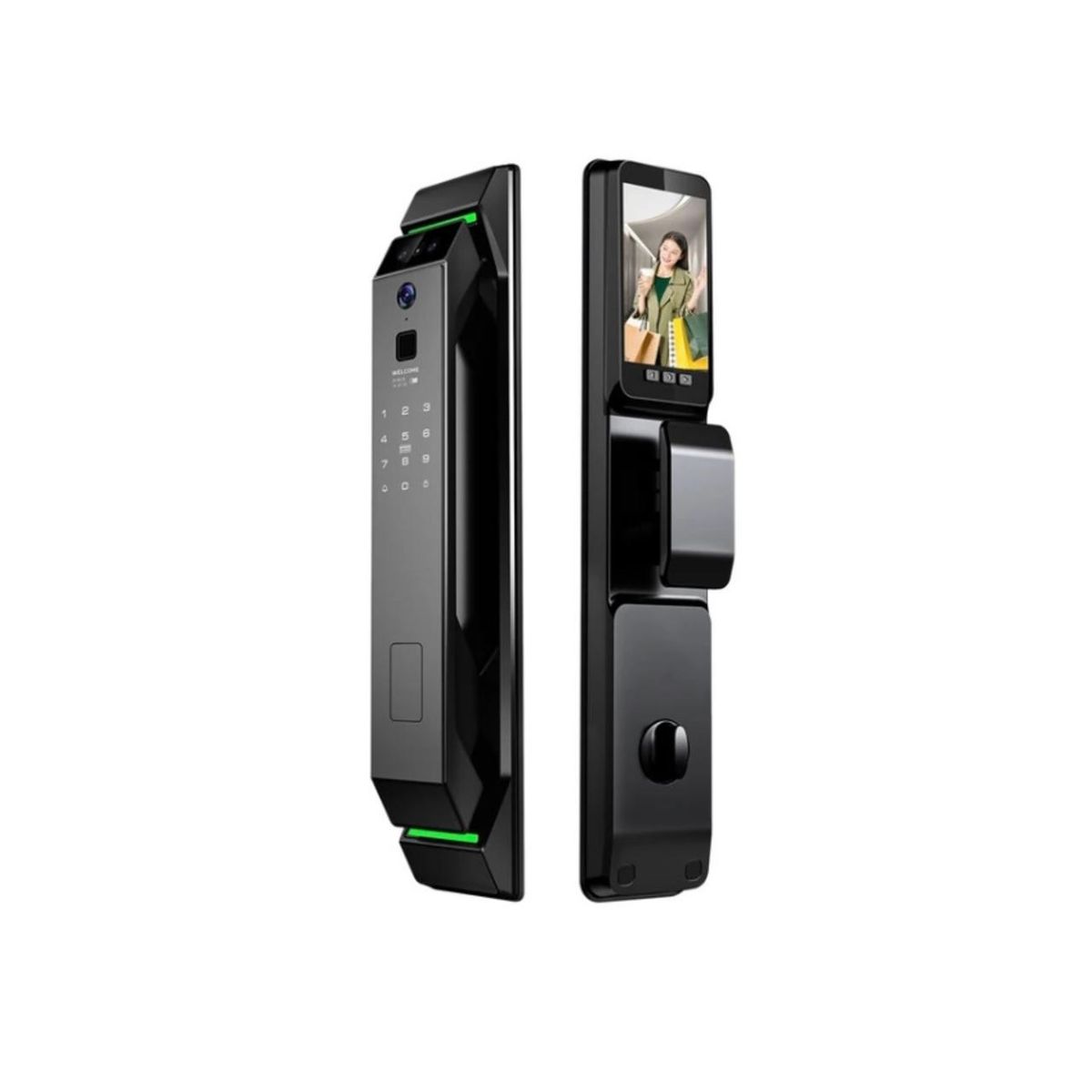 GENERICO - CERRADURA SMART CON 7 APERTURAS VIDEO PORTERO  COLOR NEGRO