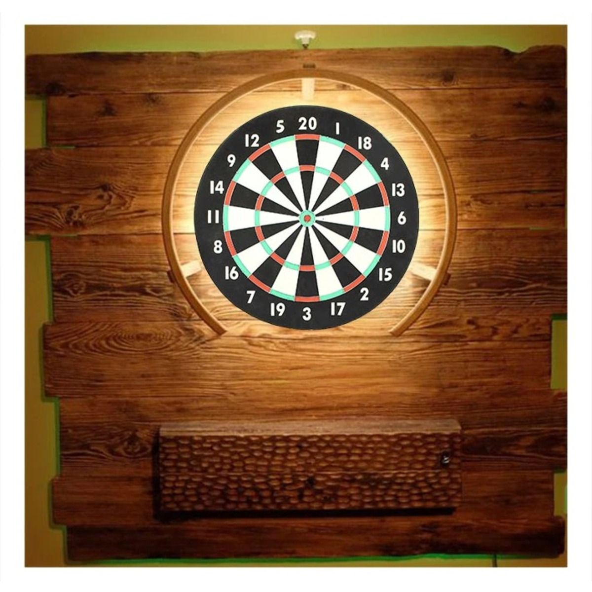 GENERICO - Pack4 Tablero con Dardos Circular Y+Banderitas Adhesivas