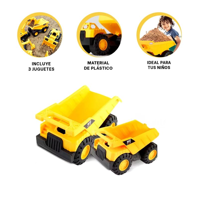 Pack4 Automoviles de Juguete para Niños Truck City RYBIU IMPORT
