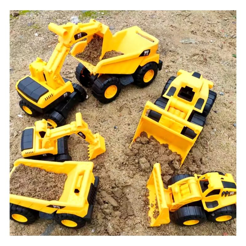 RYBIU IMPORT - Pack6 Set Carros Juego Practico Truck City Y+Ligas de Regalo