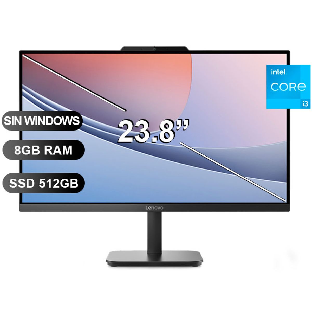 LENOVO - AIO LENOVO V100 I3-N305 8GB RAM 512GB SSD 238 SIN WINDOWS 13BE004ALD