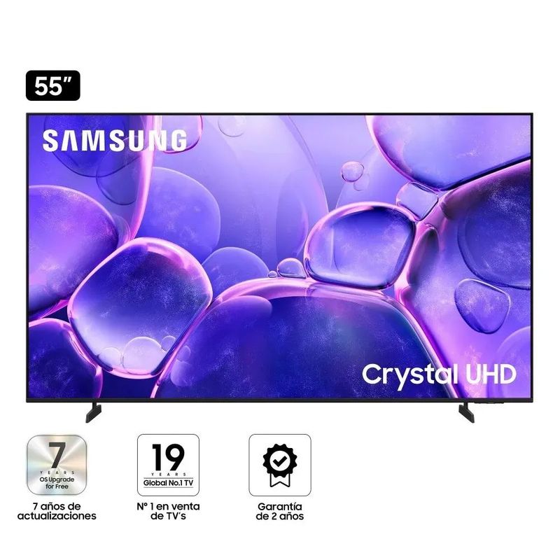 SAMSUNG - Televisor Samsung 55" Crystal UHD 55DU8000 Smart TV Tizen 8.0 UHD 4K