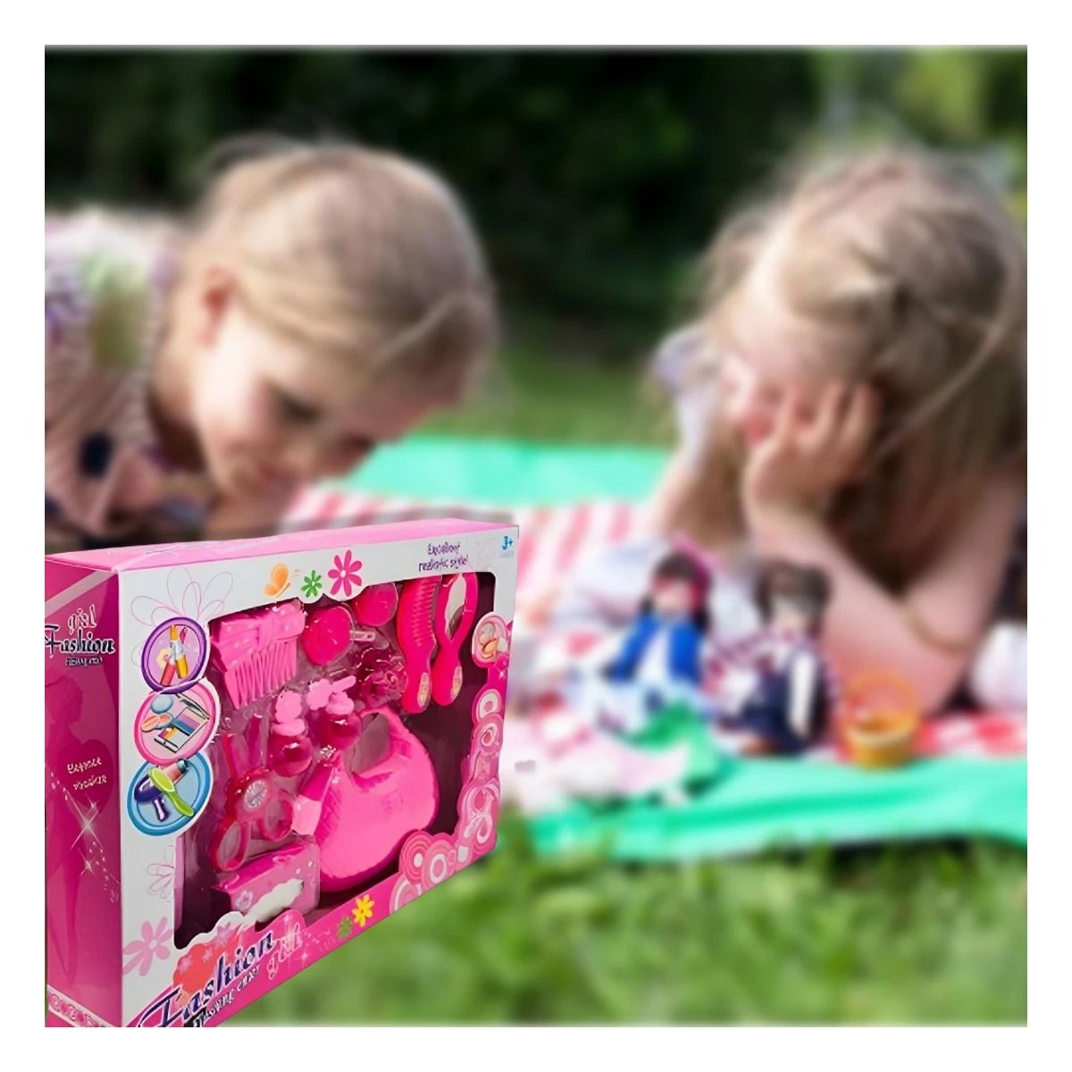 RYBIU IMPORT - Pack4 Accesorios de Belleza en Rosado Y+Papel de Regalo