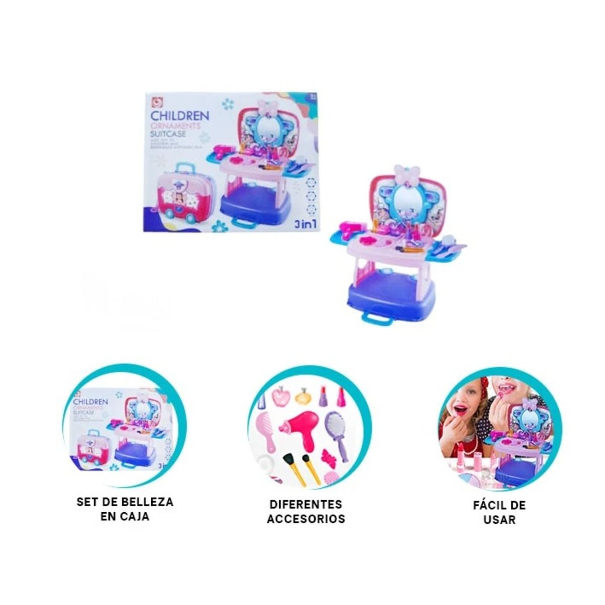 RYBIU IMPORT - Pack2 Set de Belleza para Niña Fantástico Y+Regalo Stickers