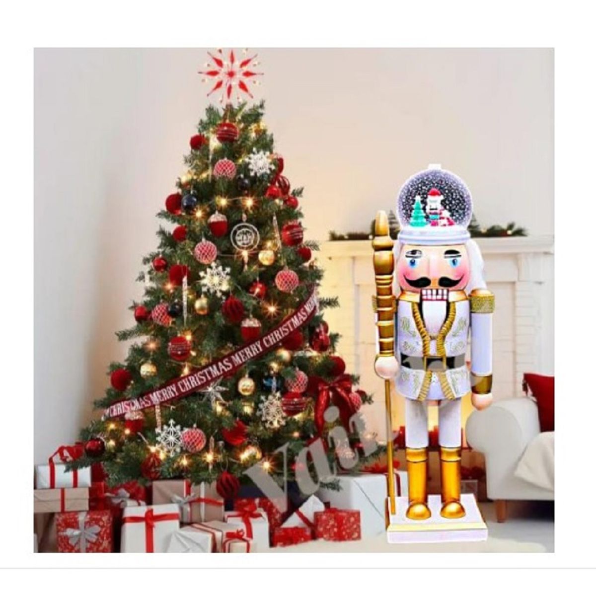 GENERICO - Cascanuez Moderno Musical Con Movimiento y Esfera Navideño