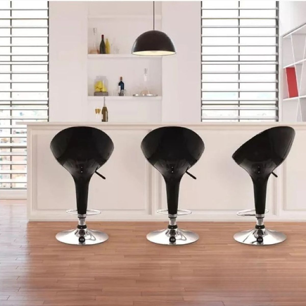 GENERICO - SILLA DE BAR GIRATORIA PARIS NEGRO