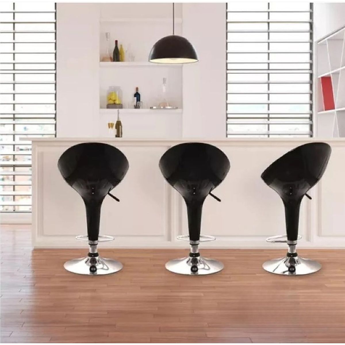 GENERICO - SILLA DE BAR GIRATORIA PARIS NEGRO