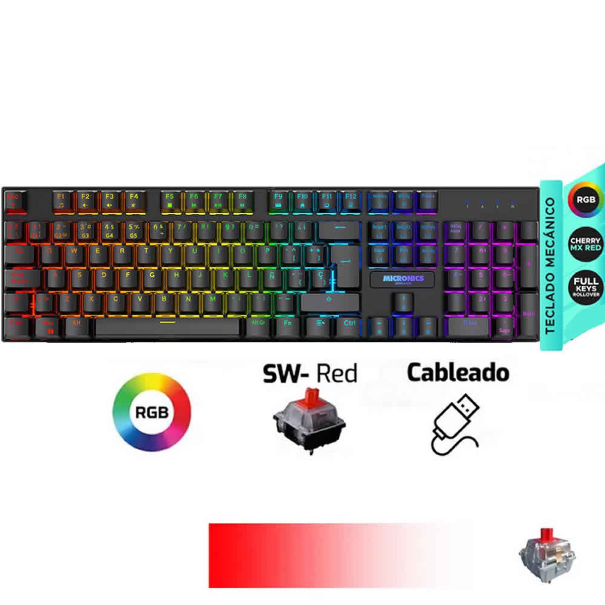 MICRONICS - TECLADO MECÁNICO MIRAGE MICRONICS MIC GK1003