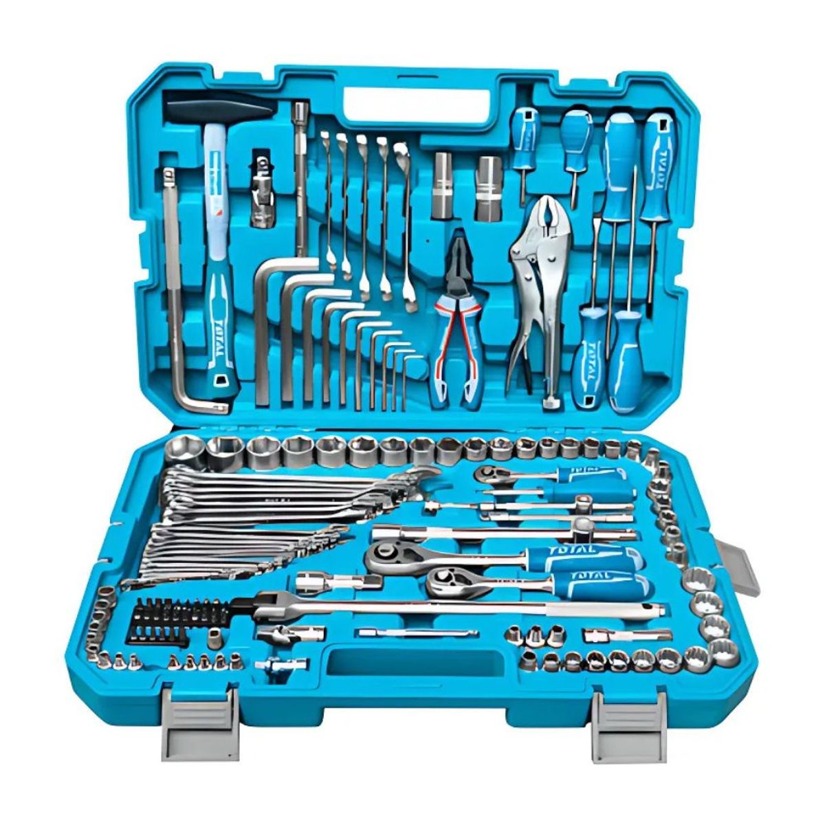 TOTAL TOOLS - Set De Herramientas Combinadas 142 Pzs Industrial - THKTHP21426