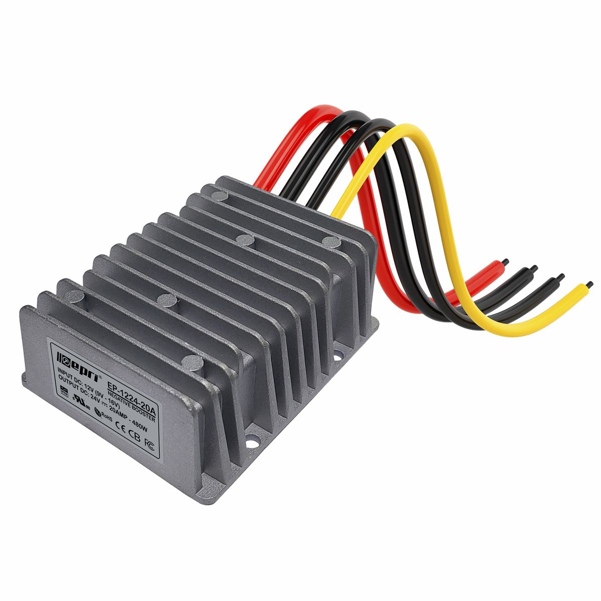 EPRI - ELEVADOR DE VOLTAJE 12V A 24V 20AMP 480W IP68