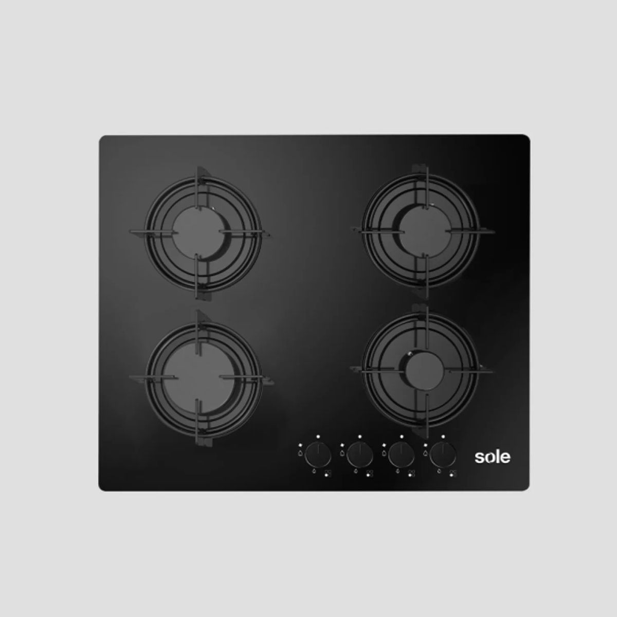 SOLE - Encimera Vidrio Templado Sole A Gas 60cm SOLCO049