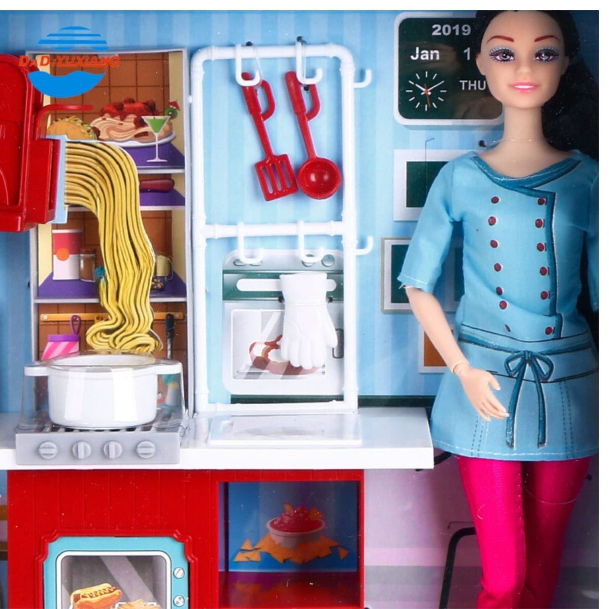 GENERICO - Muñeca Fashion Cocina Espaguetti