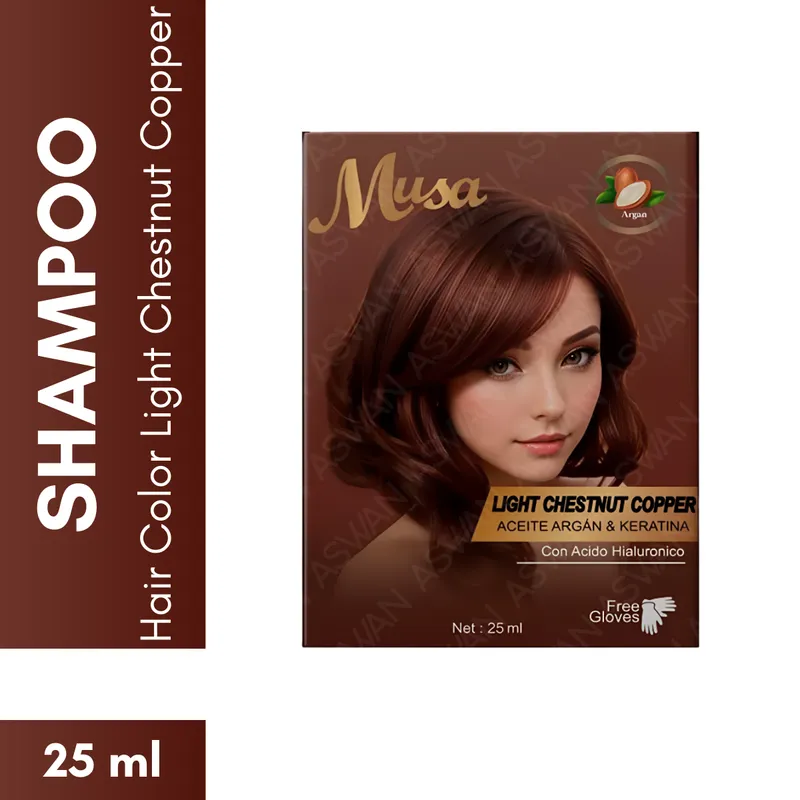 GENERICO - Shampoo Hair Color Light Chestnut Copper 25 ml - MUSA
