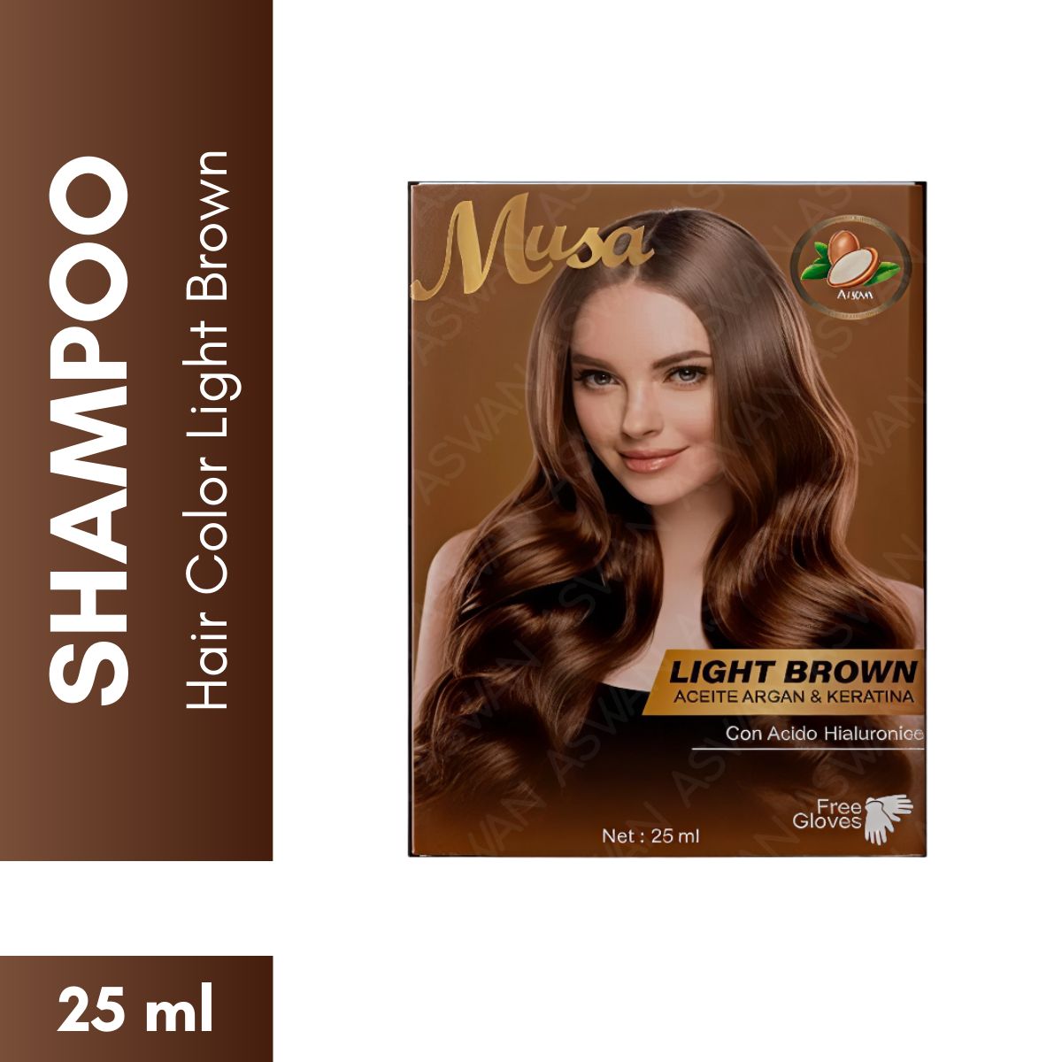 GENERICO - Shampoo Hair Color Light Brown  25 ml - MUSA