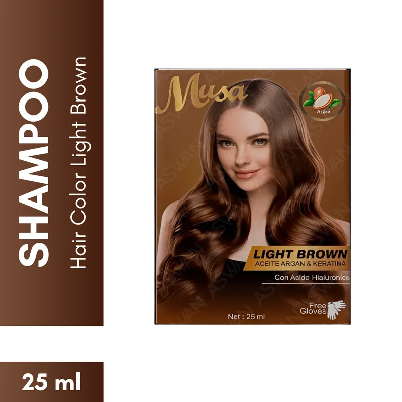 GENERICO - Shampoo Hair Color Light Brown  25 ml - MUSA