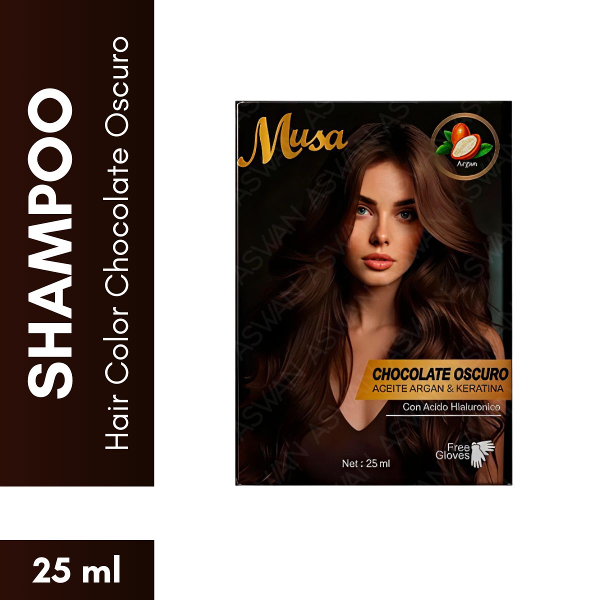 GENERICO - Shampoo Hair Color Chocolate Oscuro 25 ml - MUSA
