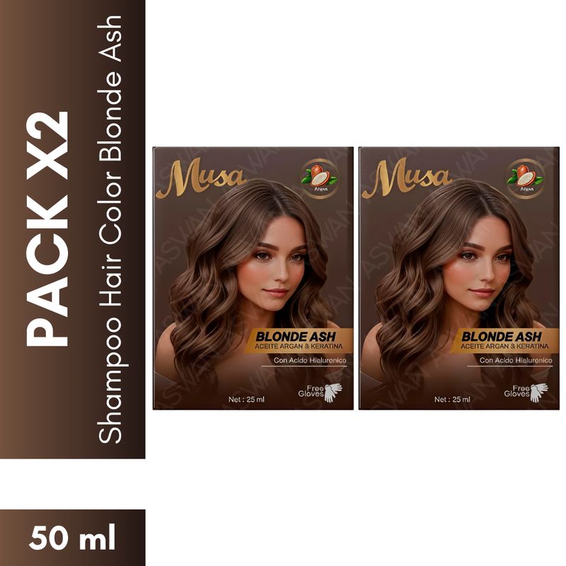 GENERICO - Pack x2 Shampoo Hair Color Blonde Ash 25 ml - MUSA