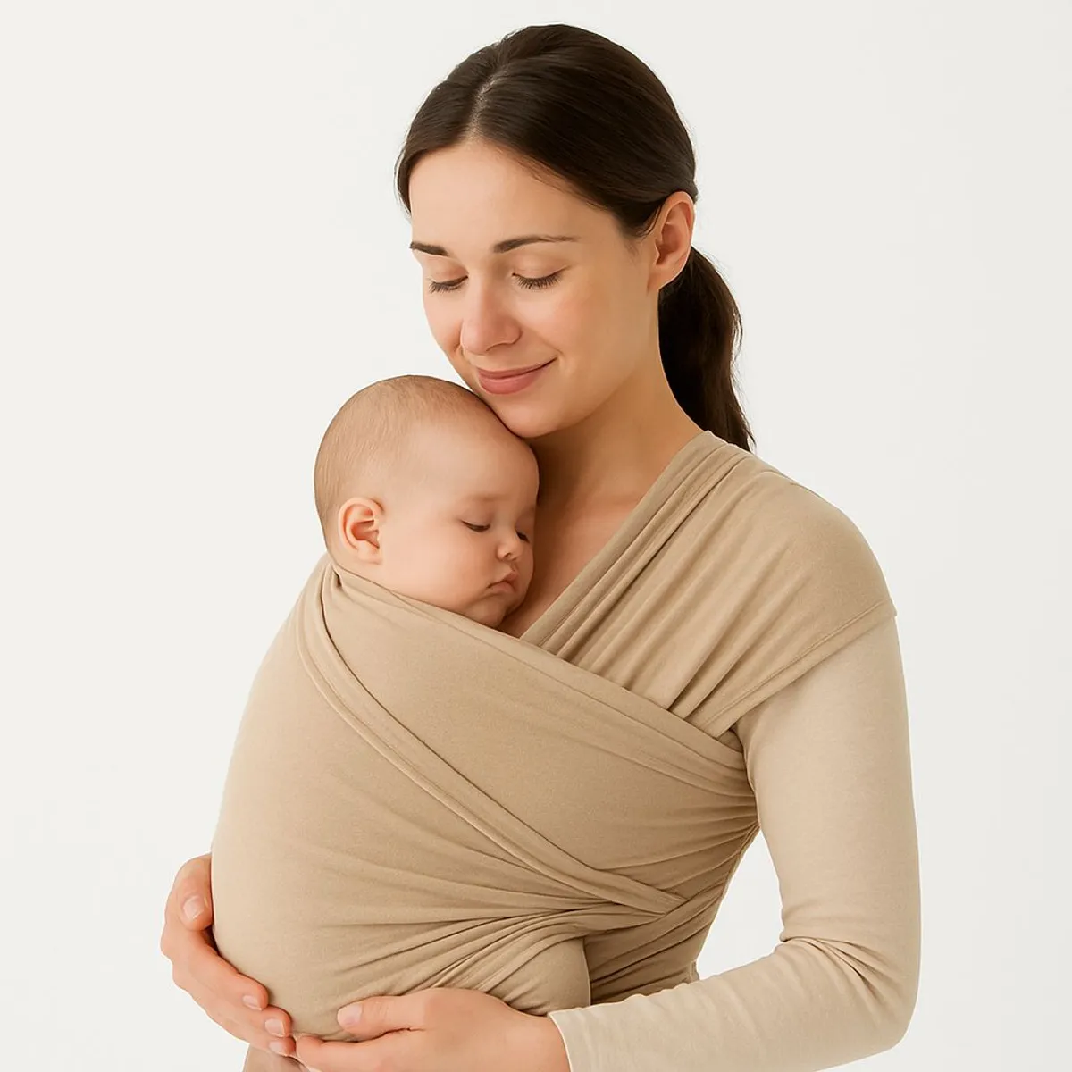 BABY NANYS - FULAR ERGONÓMICO DE ALGODÓN PARA BEBÉ COLOR ARENA