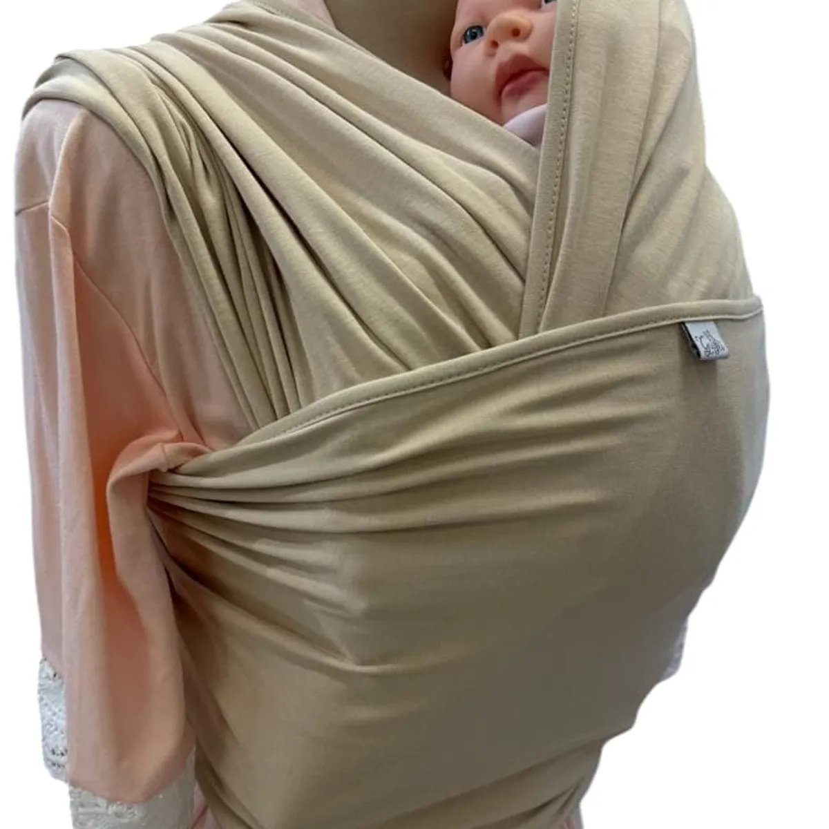 BABY NANYS - FULAR ERGONÓMICO DE ALGODÓN PARA BEBÉ COLOR ARENA