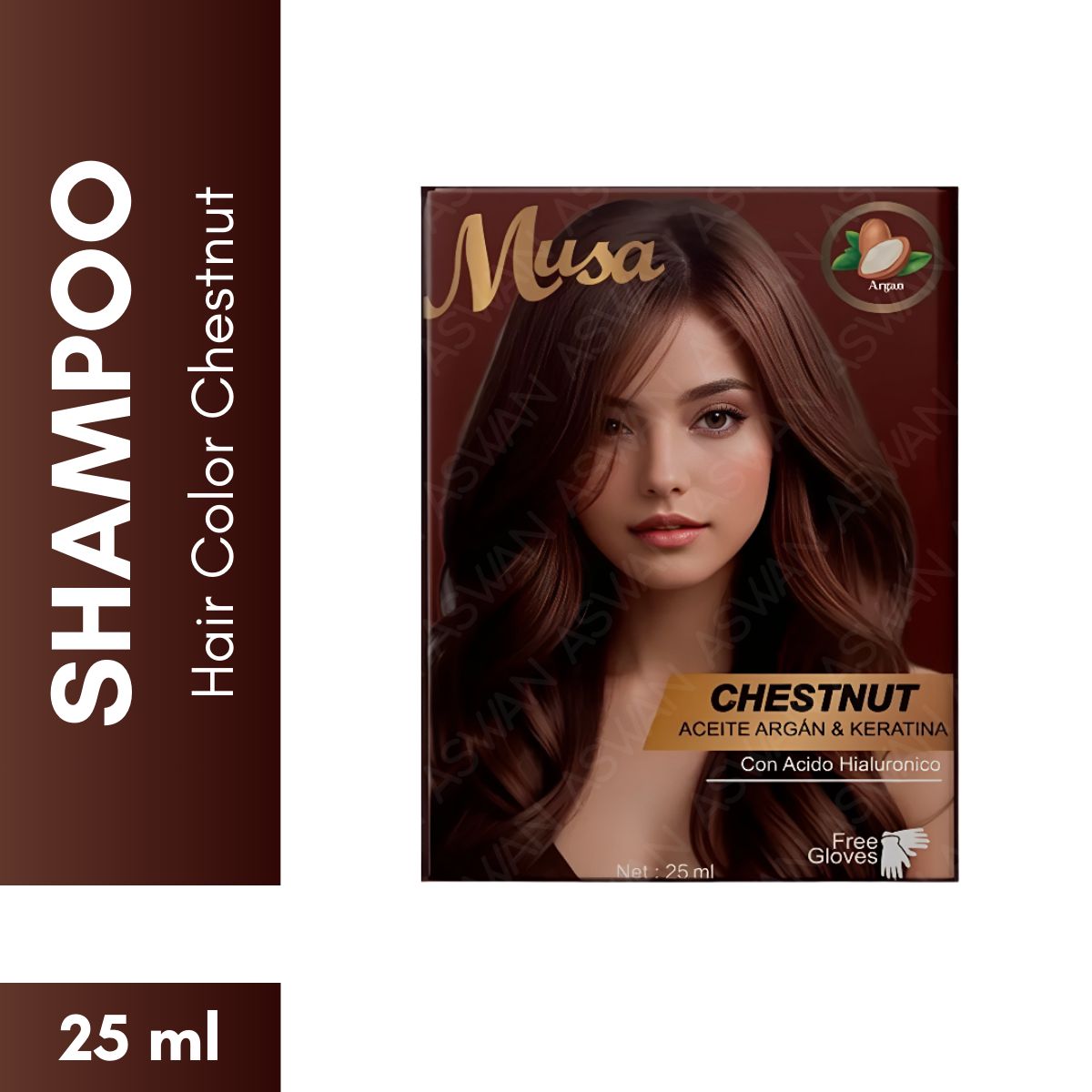 GENERICO - Shampoo Hair Color Chestnut 25 ml - MUSA