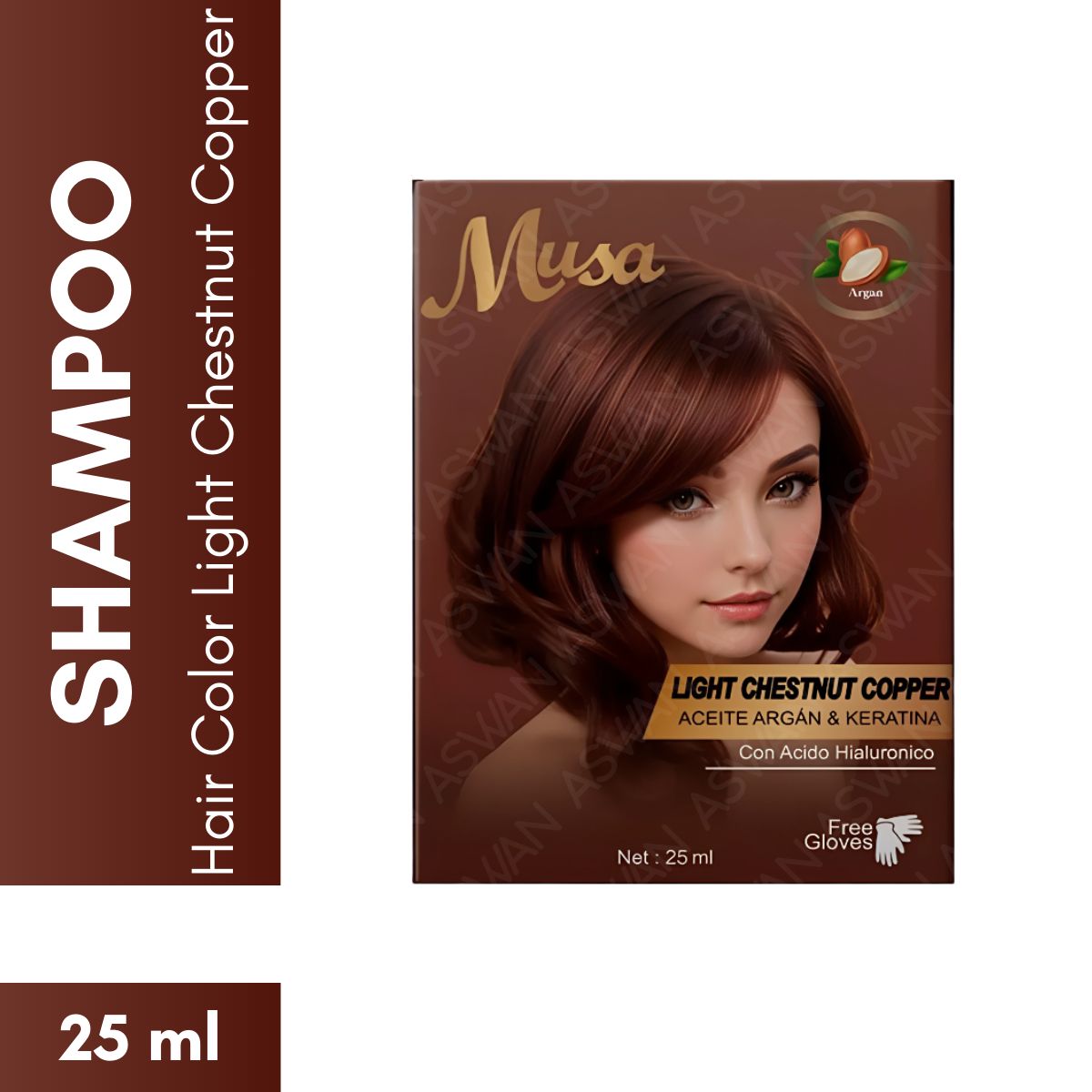 GENERICO - Shampoo Hair Color Light Chestnut Copper 25 ml - MUSA