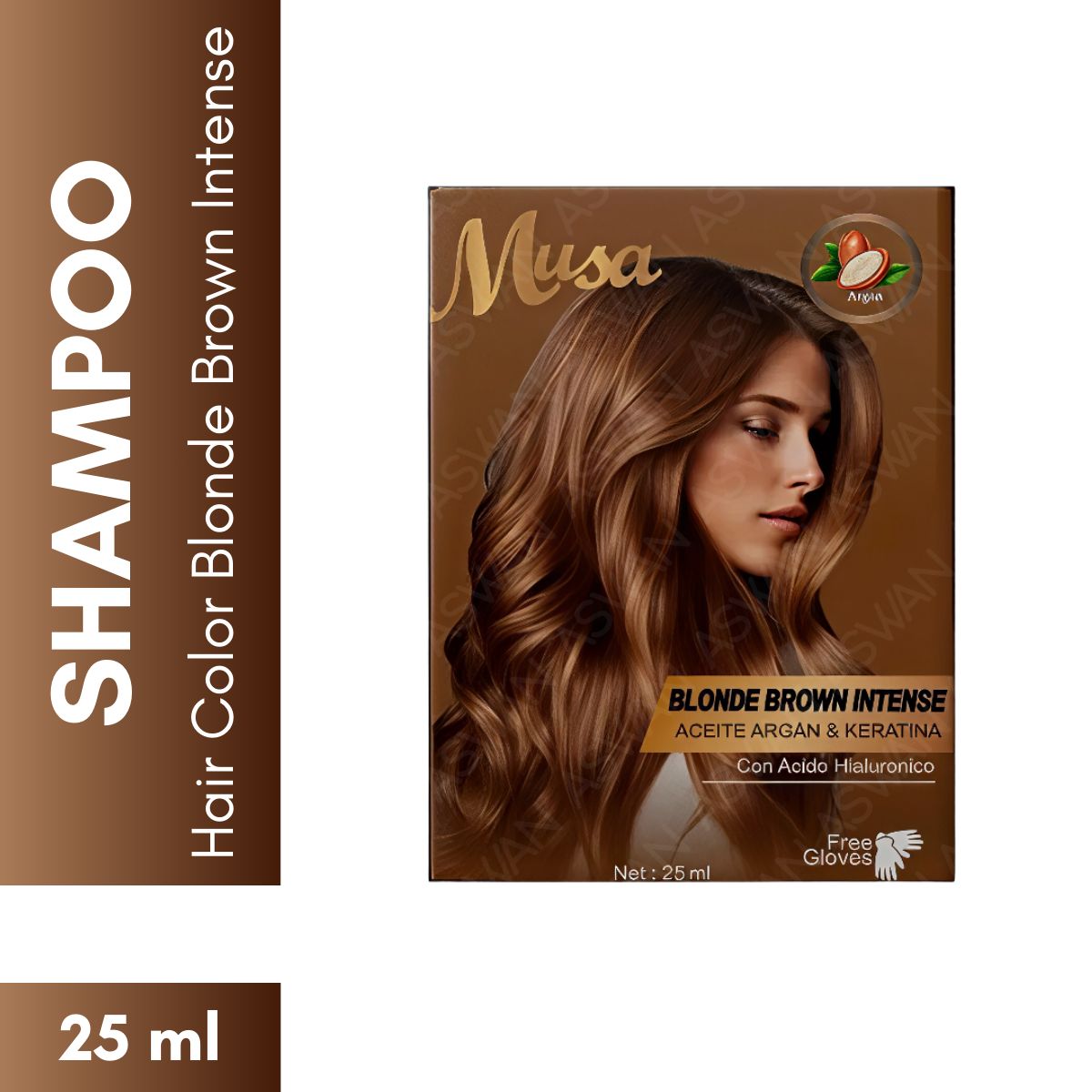 GENERICO - Shampoo Hair Color Blonde Brown Intense 25 ml - MUSA