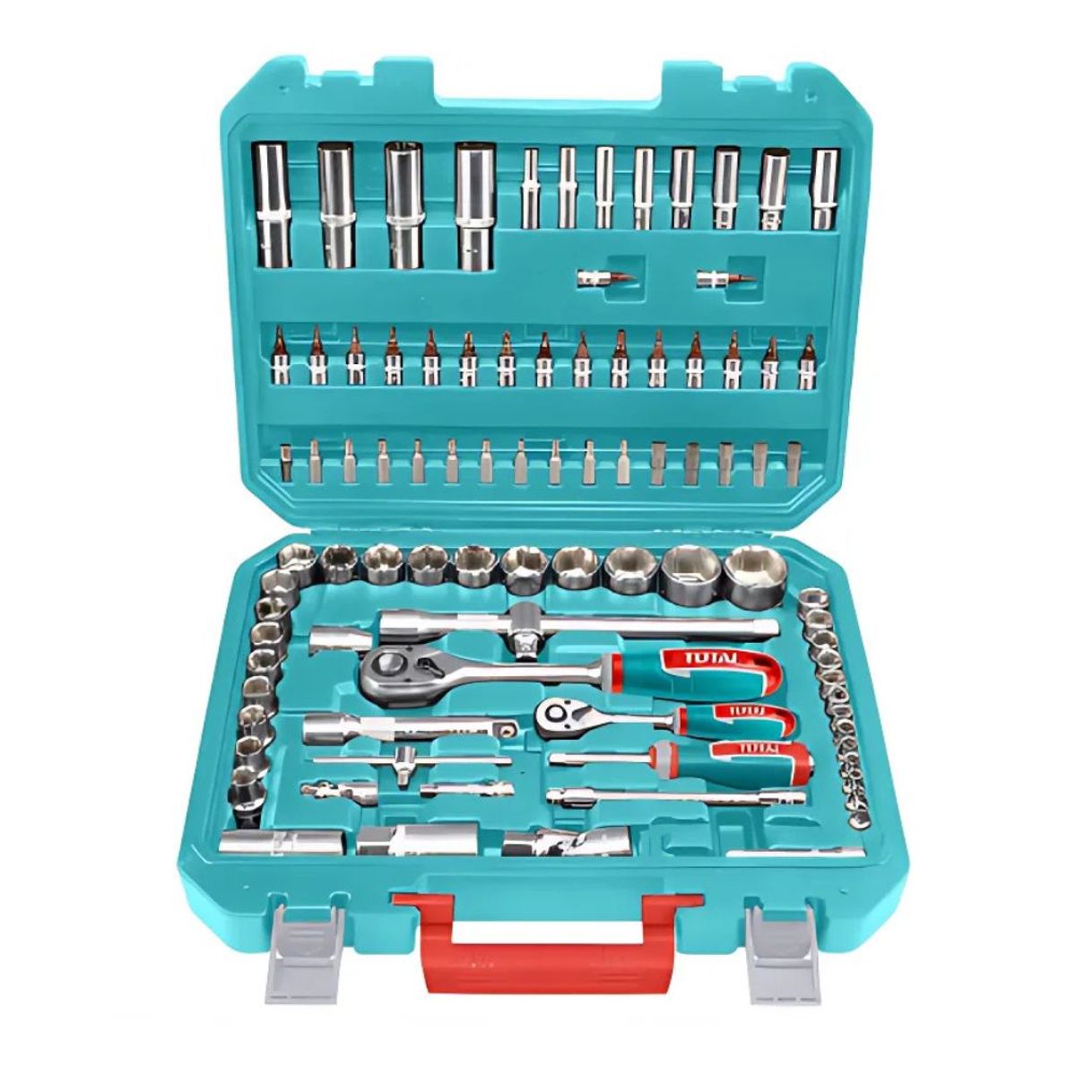 TOTAL TOOLS - Set de Herramientas Rachet 94PCS Maletin Industrial - THT421942