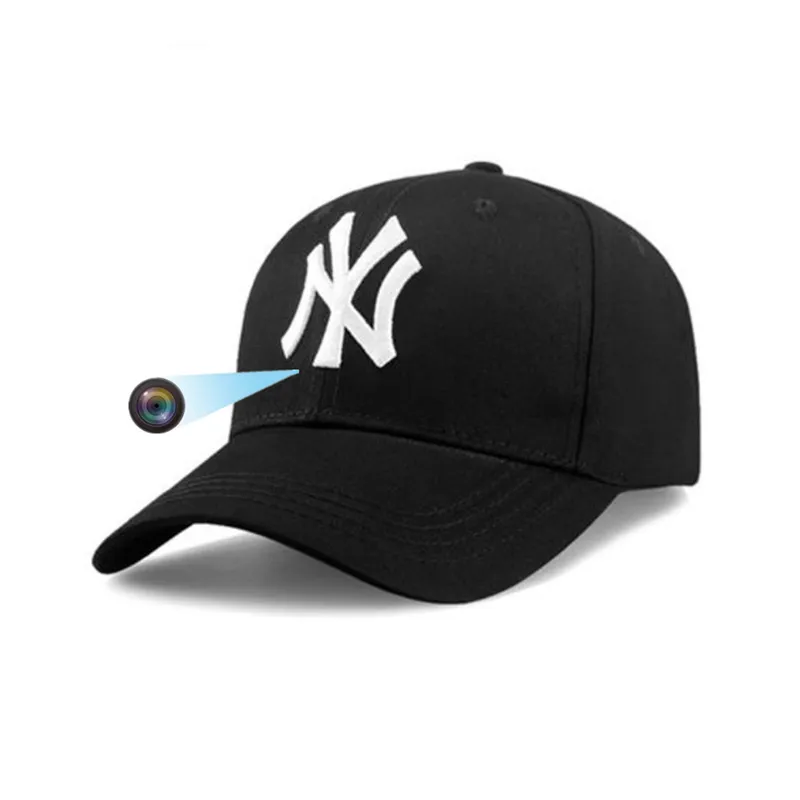 NEO DIGITAL - Cámara espía oculta Gorra New York negro 32GB 1080P 693W