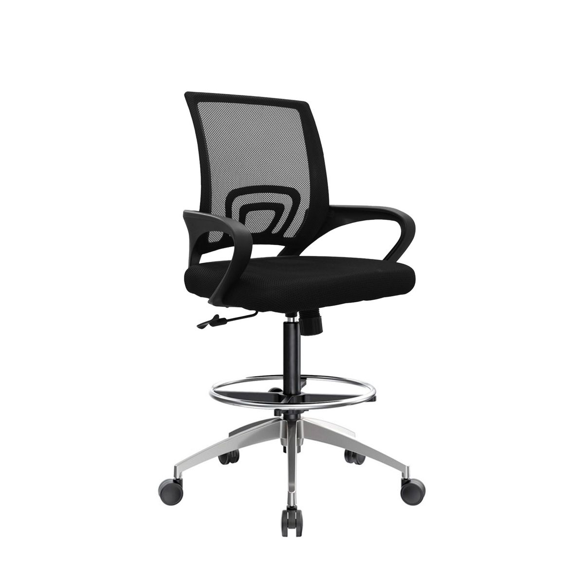 OFIDEAS - Silla Cajero Atlantis Be Negro Base Aluminio Ofideas