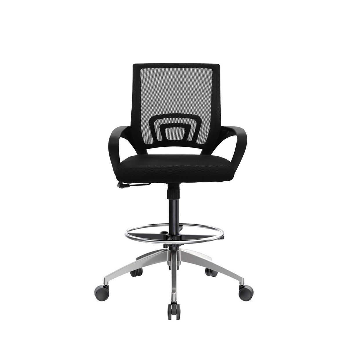 OFIDEAS - Silla Cajero Atlantis Be Negro Base Aluminio Ofideas