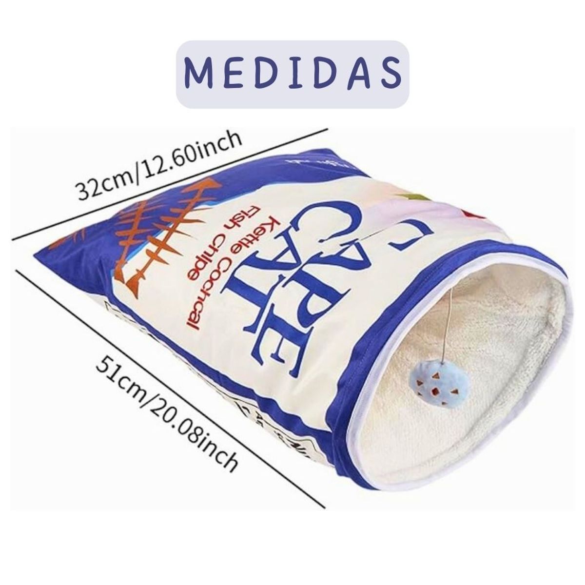 GENERICO - Saco de Dormir para Gatos con forma de Chips MODELO 1